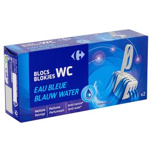 Bloc WC Eau bleue pour chasse d'eau SIMPL CHOICE : les 2 blocs de 50g à  Prix Carrefour