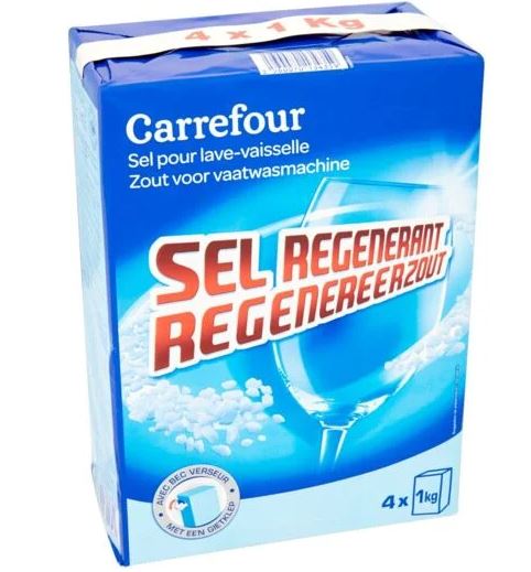 Sel régénérant pour lave-vaisselle Carrefour 4x1 kg – Carrefour on Board  Martinique